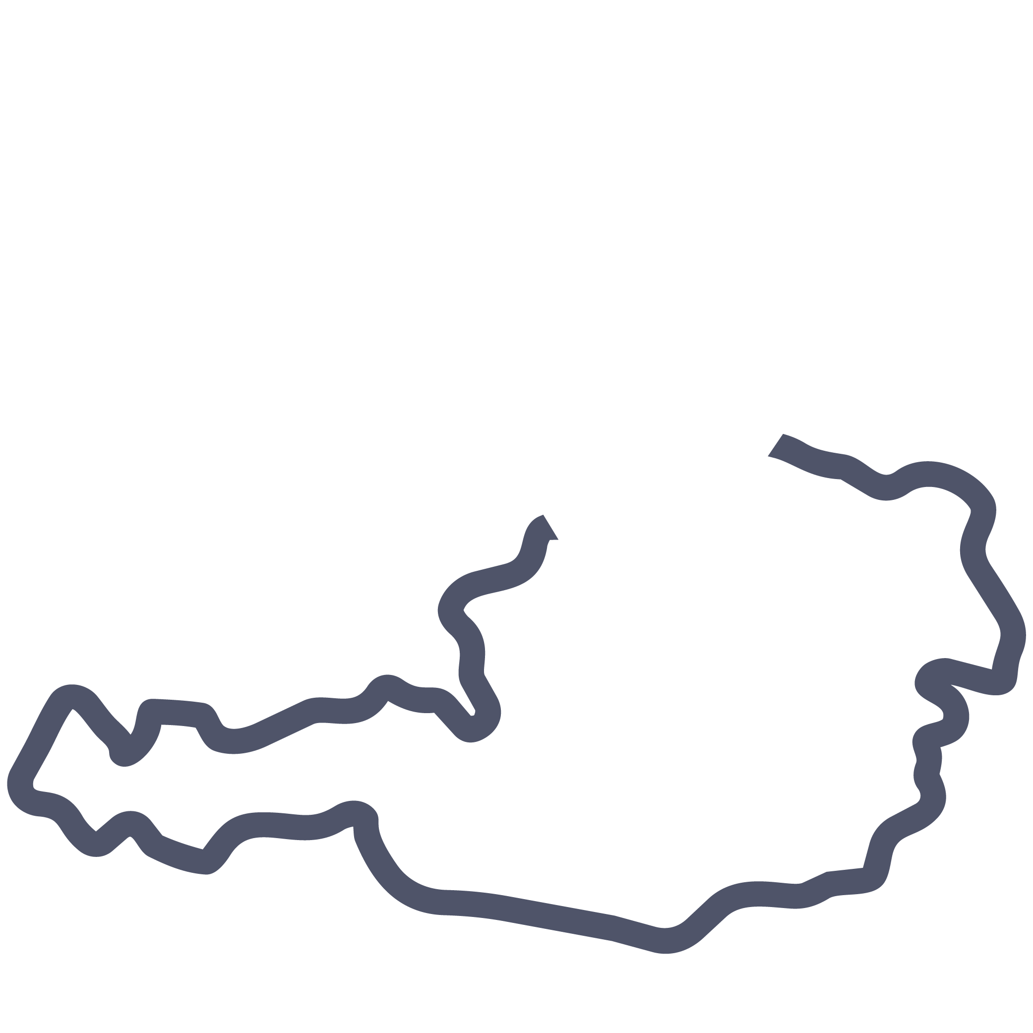 Icon mit einer Österreichkarte und einem Standortzeichen, welches auf Oberösterreich zeigt