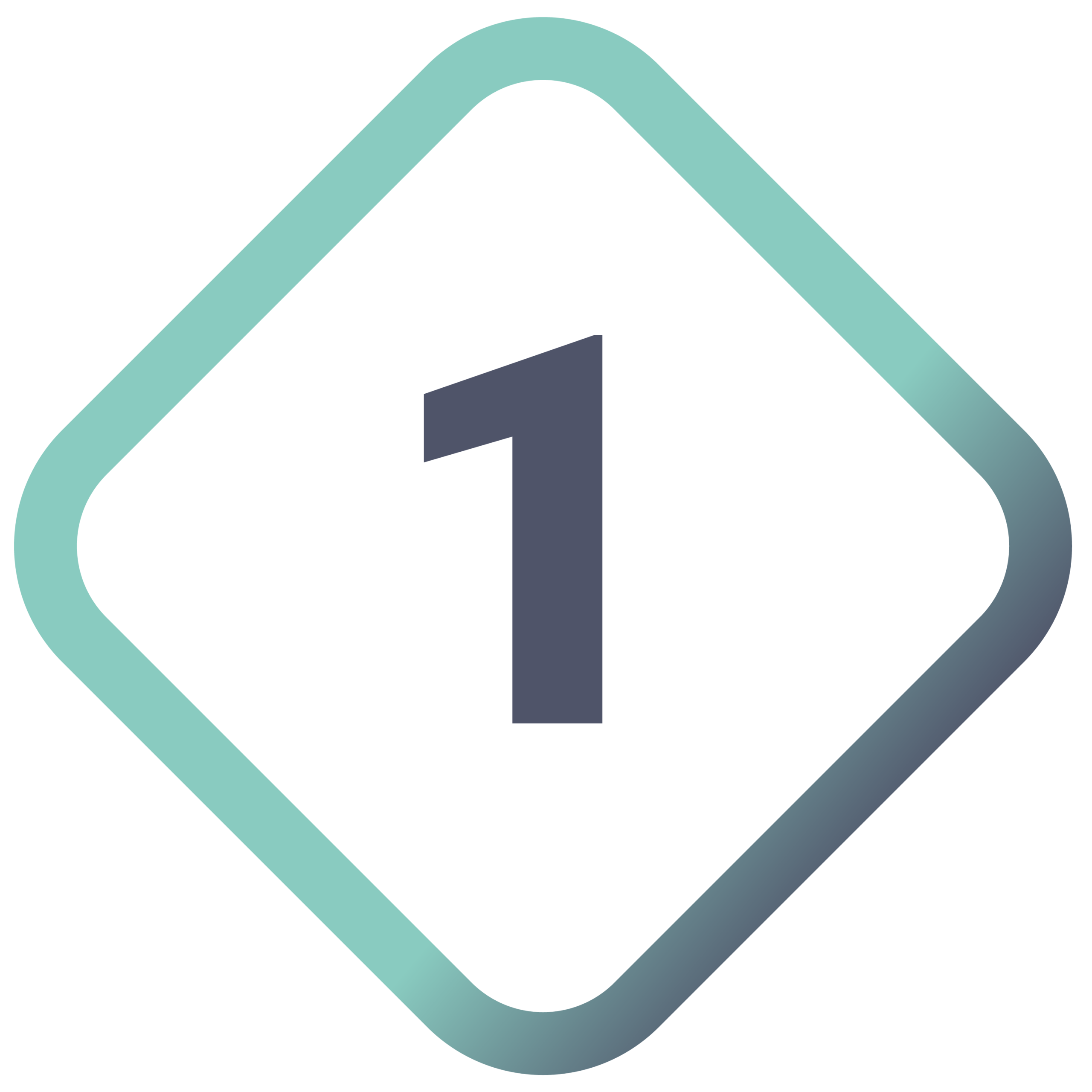 Icon mit Zahl 1, welches für Schritt 1 steht